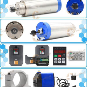 3.0kw ER20 water cooled spindle, VFD, water pump, spindle collets